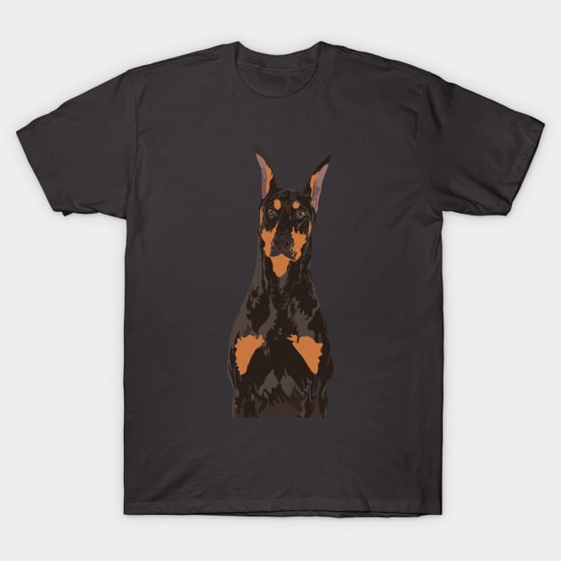 Doberman Pinscher Dog T-Shirt by riin92